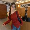 Chic Black One-Shoulder Women's Top - 2025 Autumn Design, Unique Style, Base Layer, Luxurious Feel