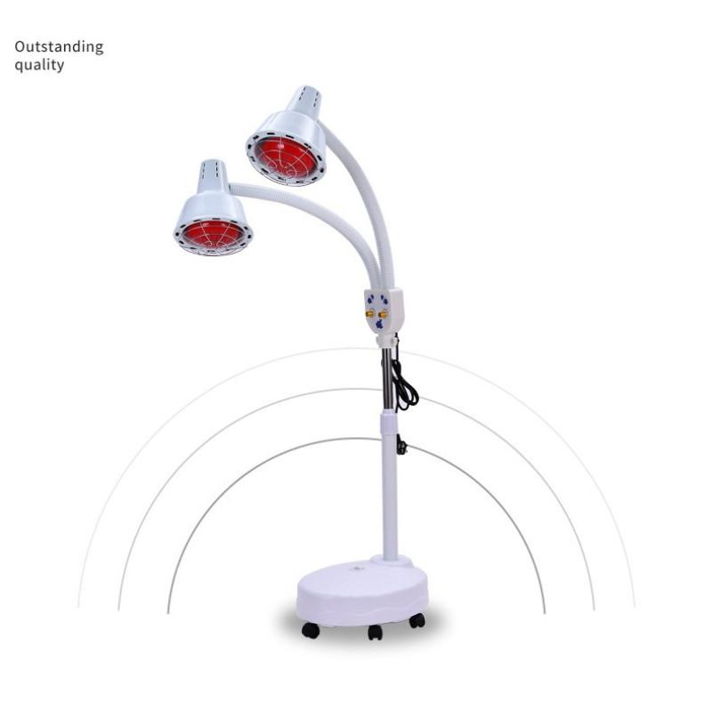 Double Head Infrared Heating Lamp Height Adjustable Vertical Therapy Light Professional Beauty Salon Electric Baking Lamp