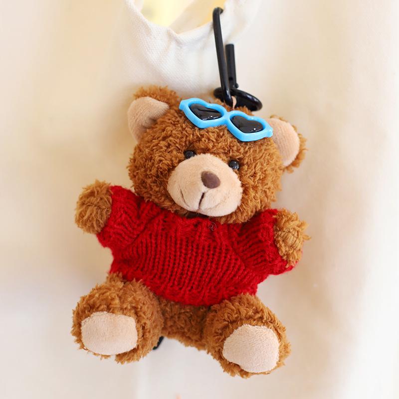 Cute Teddy Bear Keychain Pendant Plush Toy Ornament