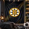 Wall Hanging Tapestry Boston Bruins Print Cloth for Living Room Bedroom Home Decor