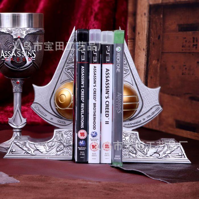 New Resin Statue Ornament Assassin's Creed Thorn Blade Bookend Decoration Home Bookcase Desktop Bookend Decoration