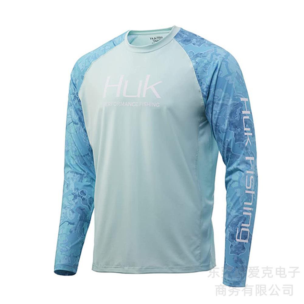 HUK fishing suit quick-drying long-sleeved summer outdoor sunscreen suit sportswear Luya fishing shirt breathable T-shirt men