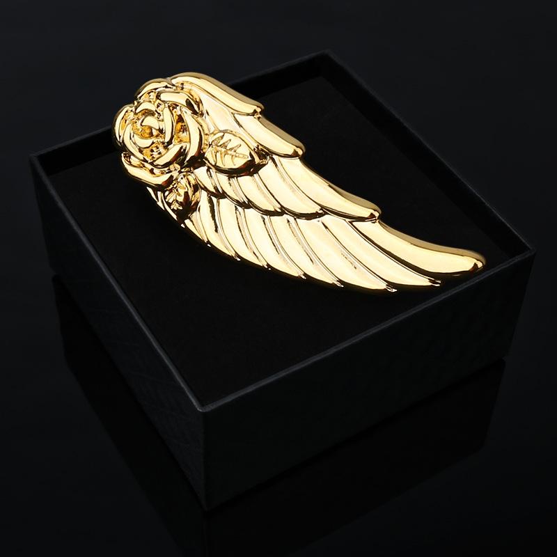 Men'S Gold Fashion Tie Clip Business Dress Wedding Simple Men'S And Women'S Pins Korean Version Suit Security Collar Clip