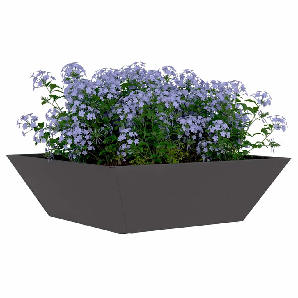 Garden Planter Black 50 X 50 X 15 Cm Cold Rolled Steel
