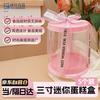 Mini 3-inch Round Transparent Cake Box with Handle