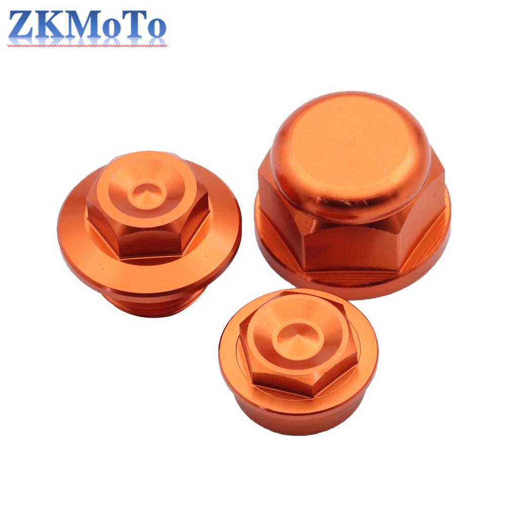 Motorcycle CNC Front Axle Nut Bolt Rear Axle Regulator Shaft Stop Axle Nut Cap For KTM EXC EXCF XCW SMR SX SXF XC XCF 2003-2022