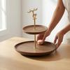 Decorative Deer Tray TwoTier Wooden DoubleLayer Tiered Display Stand