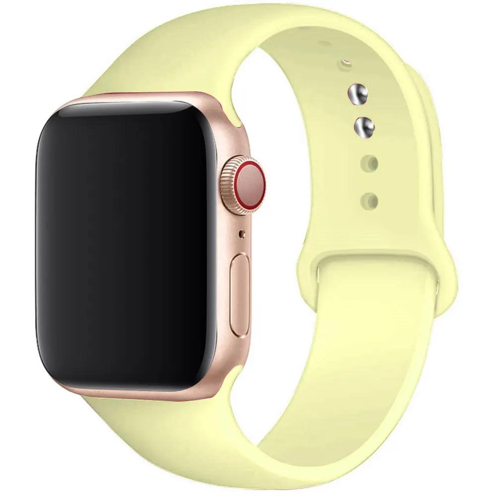 Silikonový řemínek pro Apple Watch 44mm 40mm 49mm 45mm 41mm 38mm 42mm Correa Belt Bracelet pro Apple Watch Series 9 8 7 6 5 3 SE Ultra 2