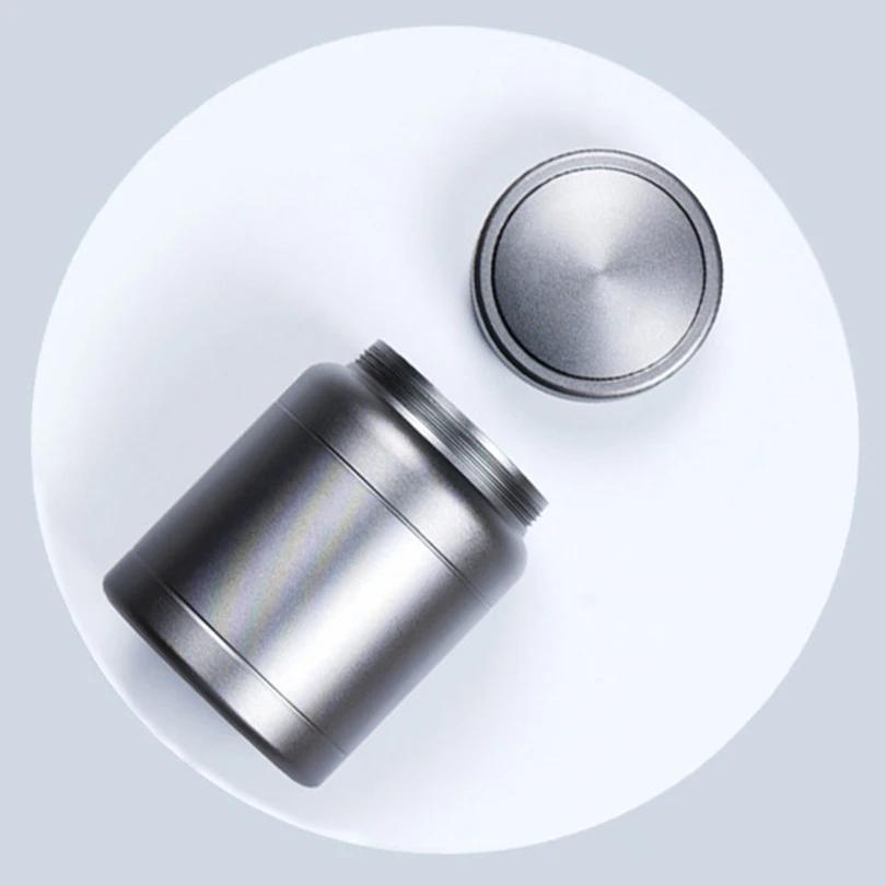 Mini Stainless Steel Sealed Jar Portable Travel Moisture-proof Solid Color Nut Candy Food Storage Container Tea Can Metal Box