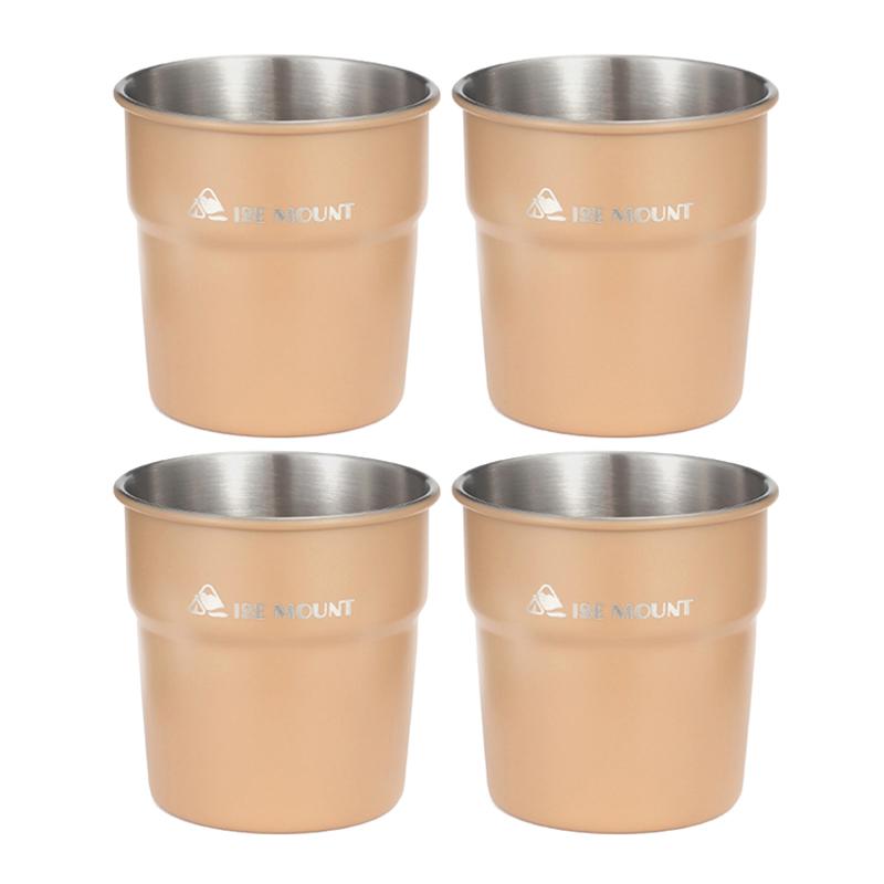 300ml Beer Wine Cups Portable Stainless Steel Tableware Tea Coffee Milk Beer Mug Stackable Camping Water Cup for Travel Hiking