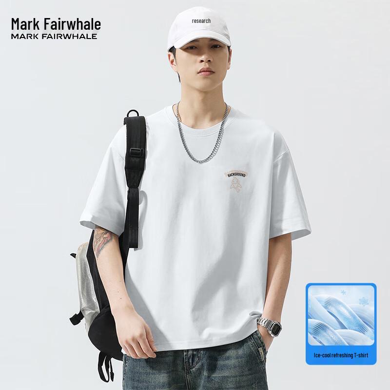 Mark Fairwhale Men's Shark Logo Cool Cotton T-Shirt