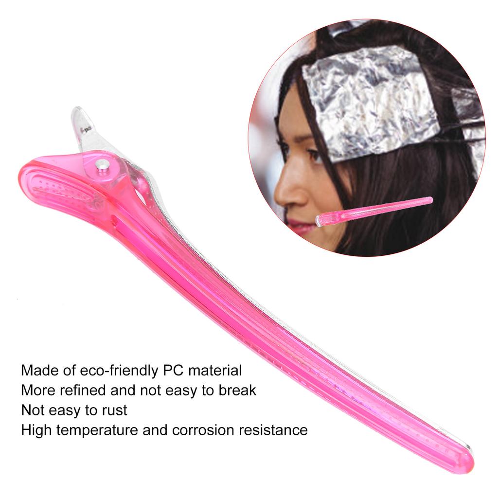 10pcs Salon NonSlip Styling Sectioning Clip Portable Duckbill Hair Clip Hairdressing Tool(Orange )