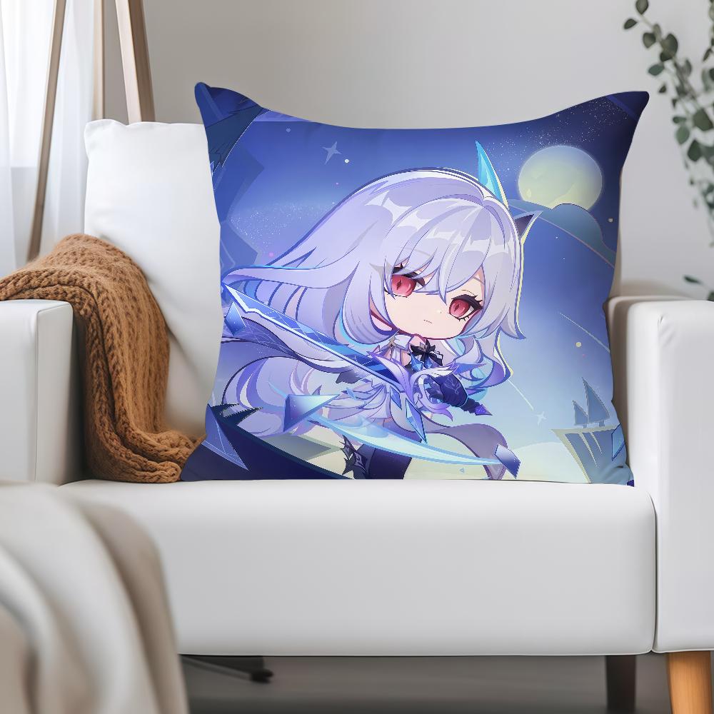 Genshin Impact Skirk Pillow Case Applicable Space For Guest Rooms Interiors Cars Office House Decoration