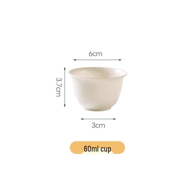 Dengbi Disposable Rice Husk Kung Fu Tea Cups (50-Pack)