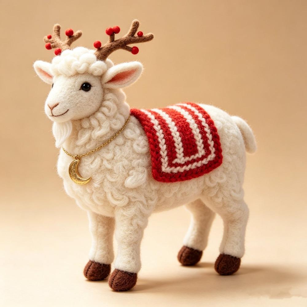 Cartoon Christmas Tree Ornament Hanging Pendant Holiday Decor Durable Sheep Ornament Home