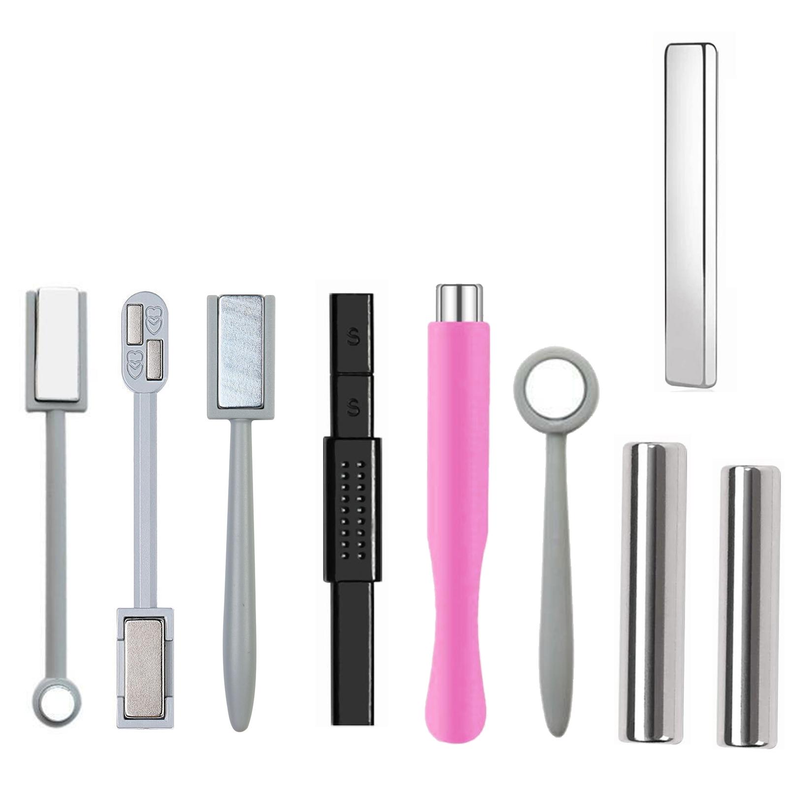 

4/6/9x Набор магнитов для ногтей Магнит для кошачьего глаза Магнит для гель-лака для ногтей с эффектом кошачьего глаза Набор инструментов Сильный магнит для ногтей для салонов 9PCS