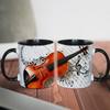 Guitar Bass Piano Violin Ceramic Mug Music Club Student Birthday Gift Drinking Cup Birthday Gift Funny Mugs