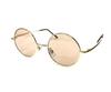 Repeat Fashion Classic Round Free Size Sunglasses, Eyeglasses, Glasses, Men's, Women's, Unisex, Glasses, Gold/Light Brown,