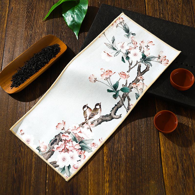 Suede Flannel Lint-Free Absorbent Tea Towel - Ancient Style, High-Grade, Multi-functional Design