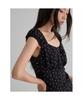 8seconds Dot Pattern Long Dress Black