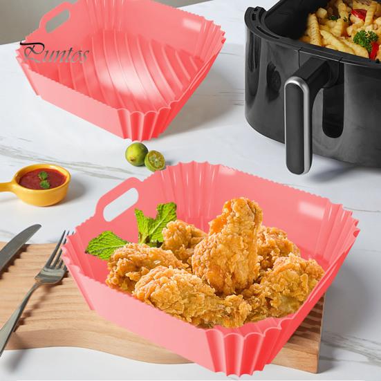 Silikonové vložky do fritézy Opakovaně použitelné čtvercové vložky do fritézy pro 4-6 QT vložky do potravinářské pečicí pánve Příslušenství k fritéze