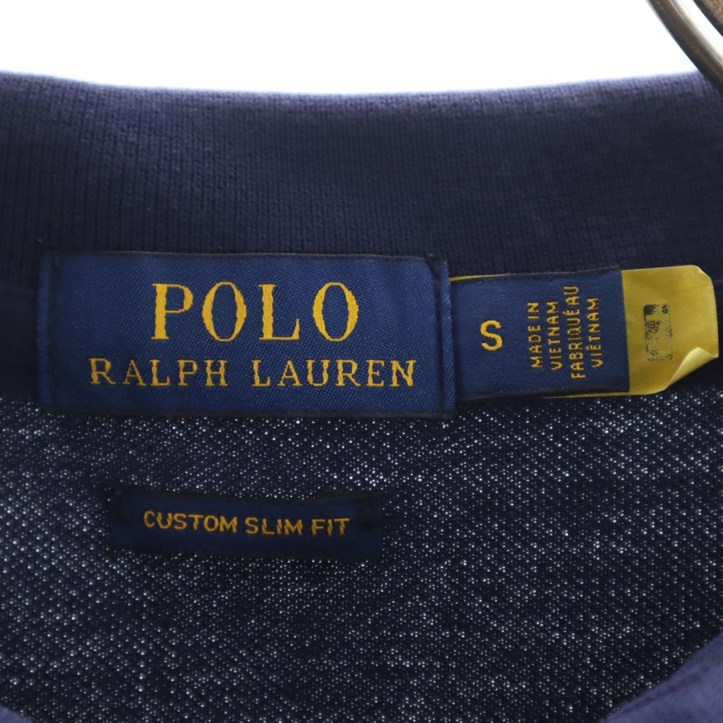 Polo Ralph Lauren Polo Bear Short Sleeve Polo Shirt S Navy Kanoko Fabric Men's Used