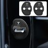 4PCS Silicone Logo Car Door Lock Cover Protection Stickers For Model Y 3 2017-2023 MODEL 3 Highland 2024 Model S
