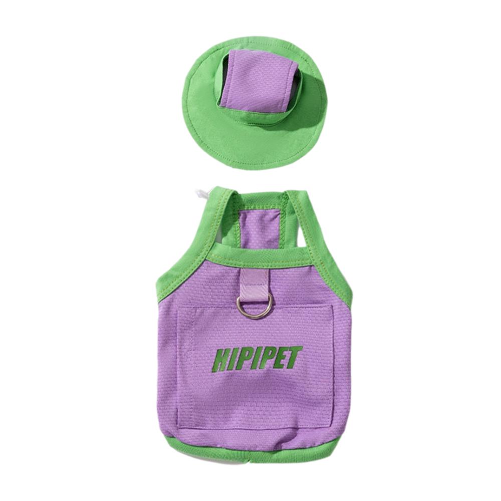 

Удобная короткая футболка для питомца, летняя тонкая сетчатая майка для щенка, костюмы для питомца, толстовка для питомца, на все четыре сезона L фиолетовый