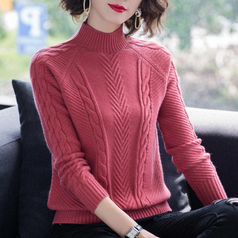 Short Thickened Half-high Collar Bottoming Cardigan S красный 2109₽