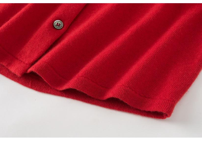 Ordos Cashmere Polo Collar Knit Cardigan Sweater
