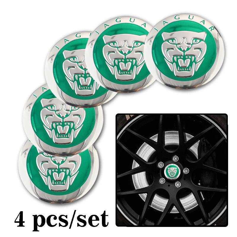 4Pcs Car Emblem Wheel Hub Center Cap Sticker Rim Badge Cover For Jaguar X-Type S-Type XFR X XE XF XJ F-Type F-Pace E-Pace I-Pace ZZ5