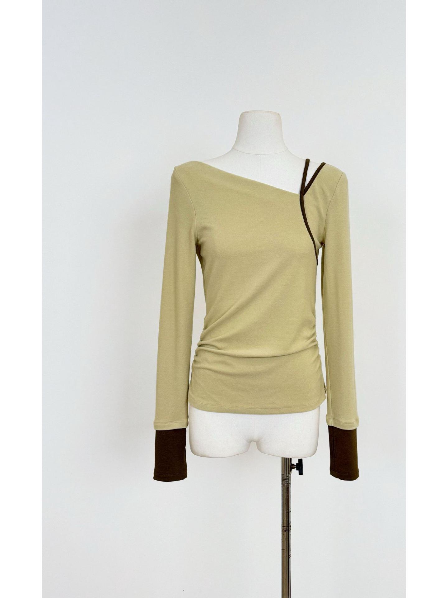 

Женская футболка Someone Sometime с V-образным вырезом, колор-блок, с отверстиями для большого пальца, из ворсистого трикотажа Small