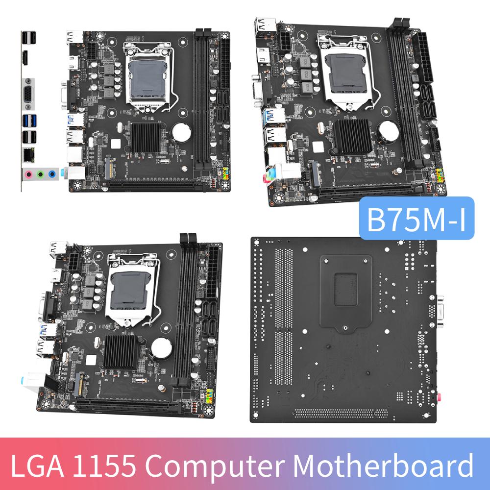 B75M-I Mini-ITX Motherboard LGA 1155 Desktop Motherboard Supports DDR3 Computer Main Board 16GB M.2 NVME SSD HDMI for SFF PC