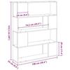 TV Cabinet Set 100 x 24 x 124.5 cm Black Oak Effect