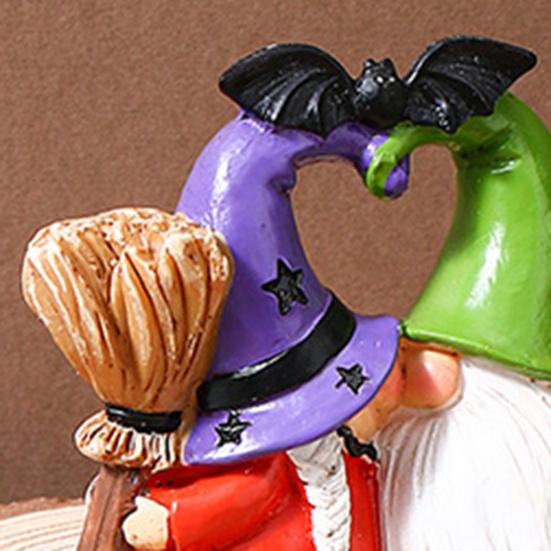 Couple Gnome Ornament Love Heart Kissing Faceless Dwarf Statue Resin Sculpture Home Office Desktop Decoration Ornament