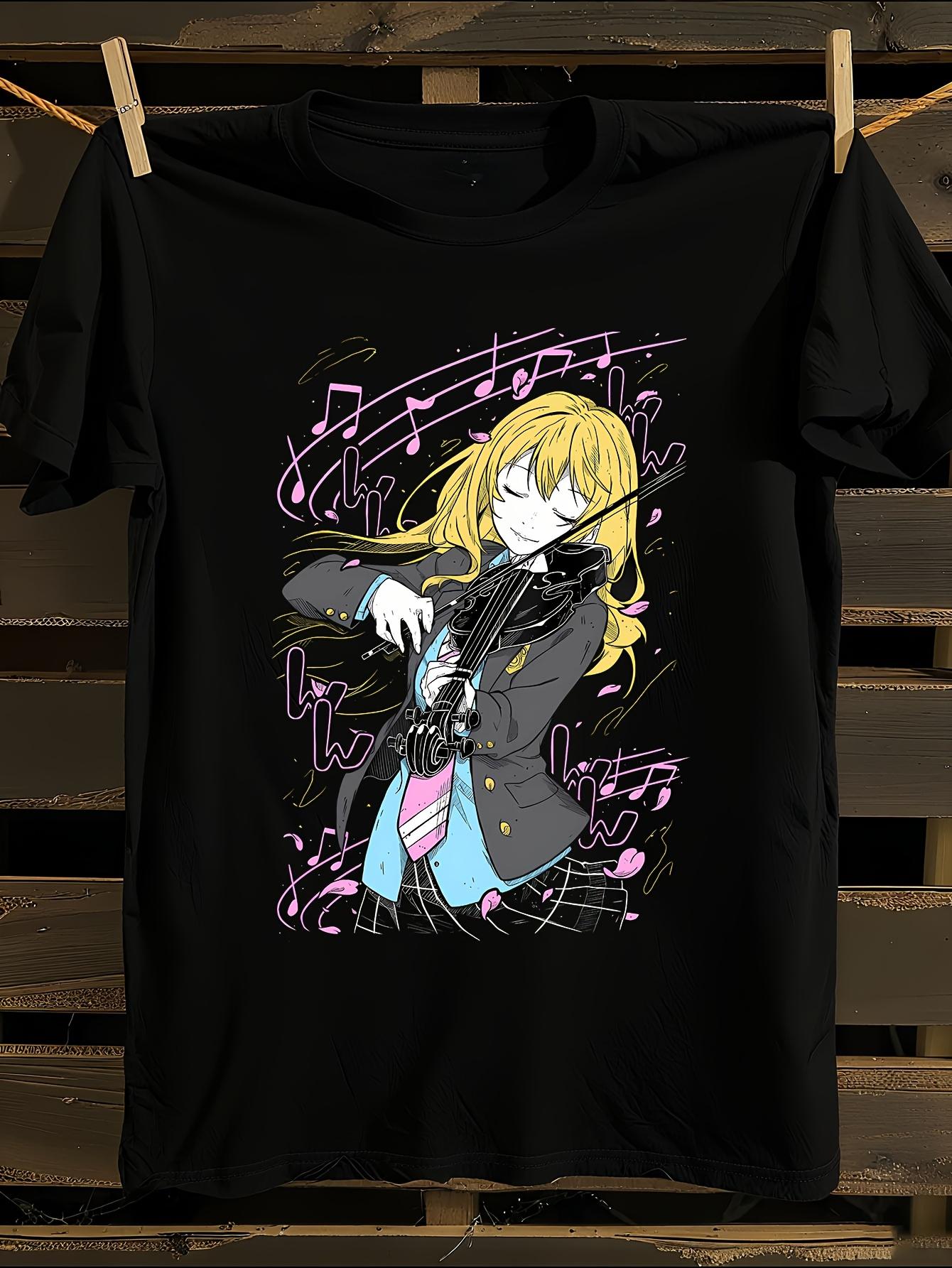 Your Lie in April Miyazono Kaori Anime Tshirt Anime Tshirt L