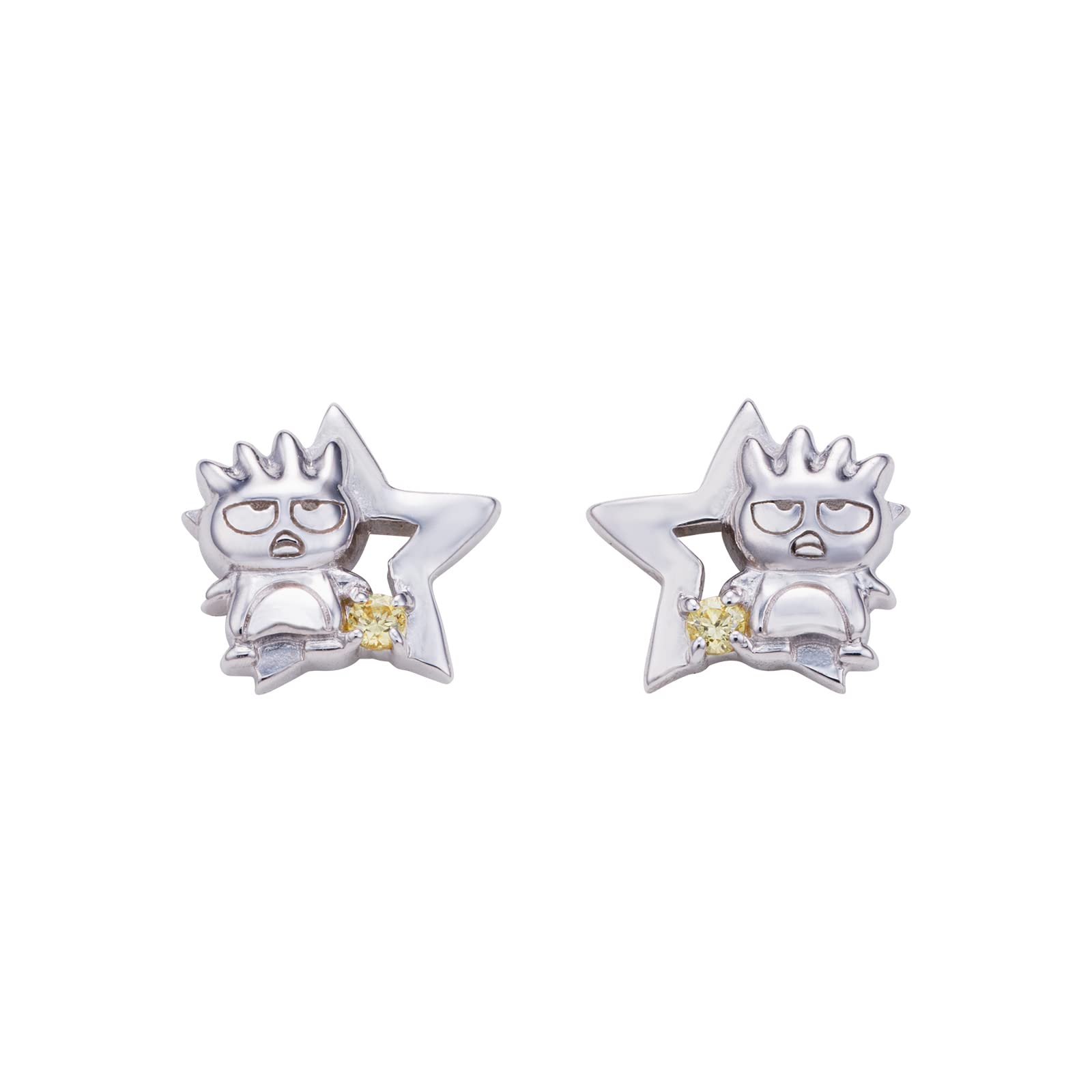 

Bad Badtz Maru Sanrio Characters Earrings Silver 925 Cubic Zirconia Rhodium Coating [White Clover] SABB30-P001RD срібний