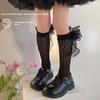 Thin Lolita Bow Girls' Stockings in Summer Lace Bud Stockings Japanese Princess Straight Calf Socks