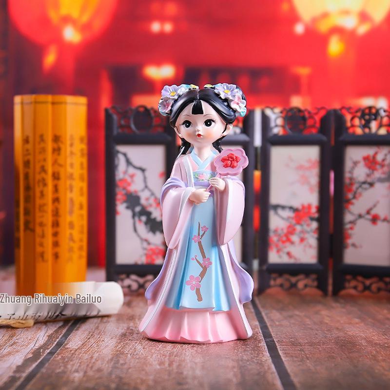 Şarap Dolabı ve Oturma Odası İçin Yaratıcı Retro Prenses Figür Dekorasyonu