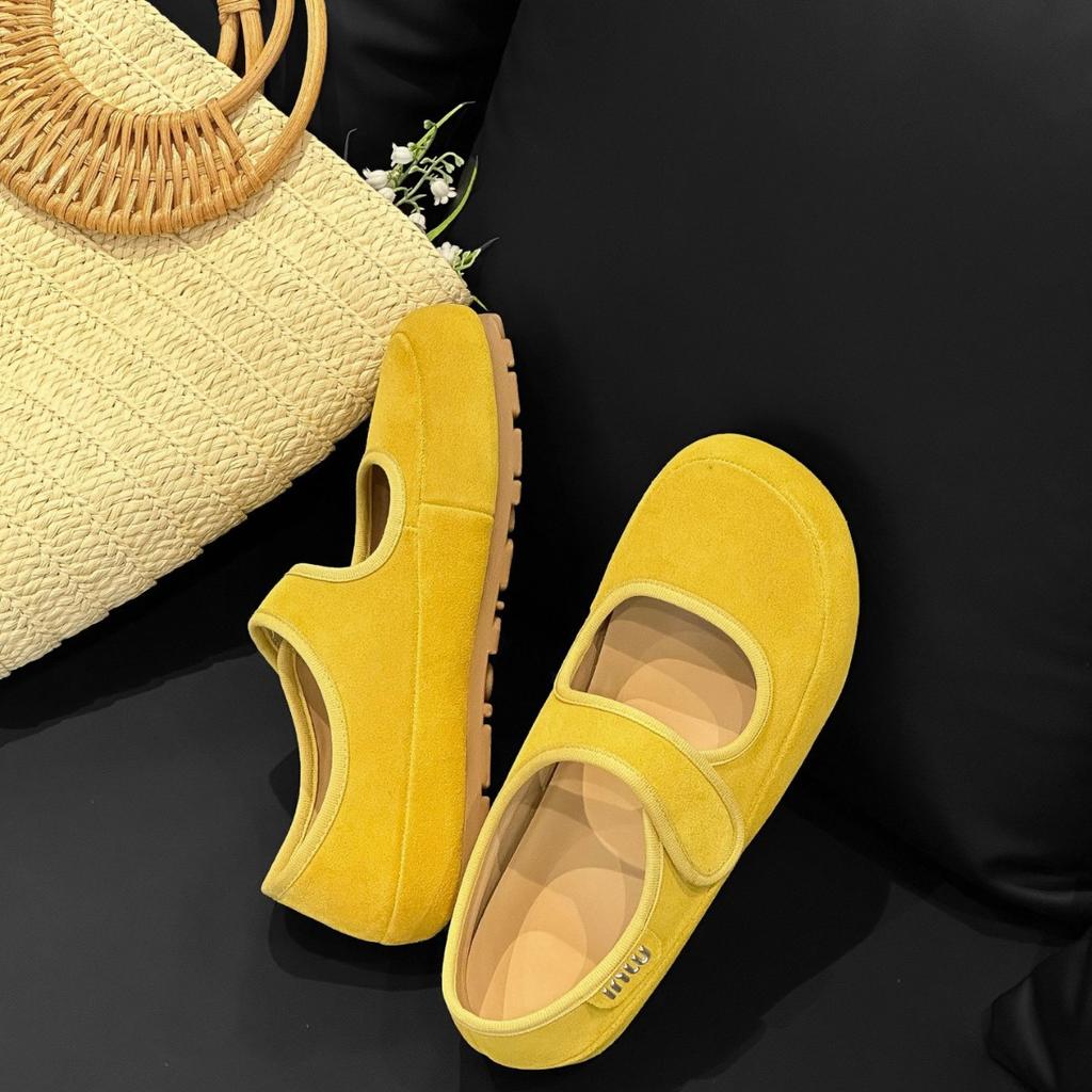 Retro round head single shoes women's spring and summer new flat casual ZJ Mary Jane shoes women's shoes