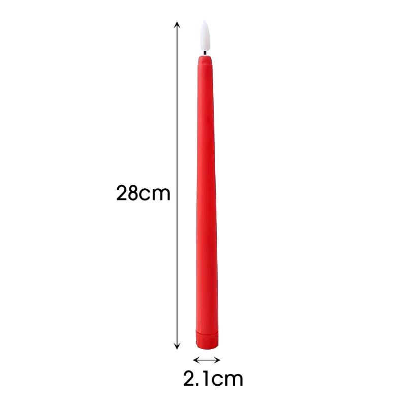 3/6 Stück LED Flammenlose elektronische Kerzen Batteriebetriebene Kegel langes Kerzenlicht für Party Hochzeit Heimdekoration Blinkende Lampe