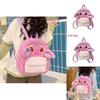 Cute Cartoon Pink Angel Plush Backpack For Girls Daily Use