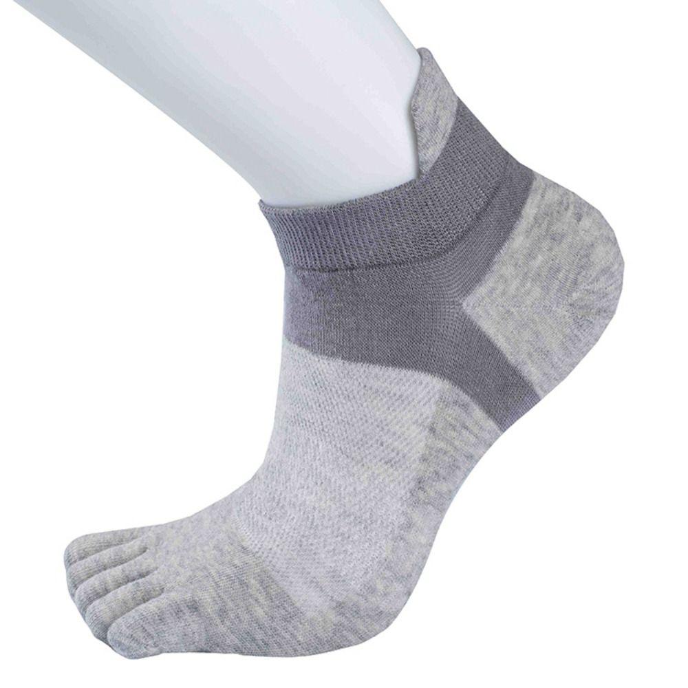 Patchwork Five Finger Sports Socks Cotton Running Hosiery Men's Five Toe Socks  Spring/Summer