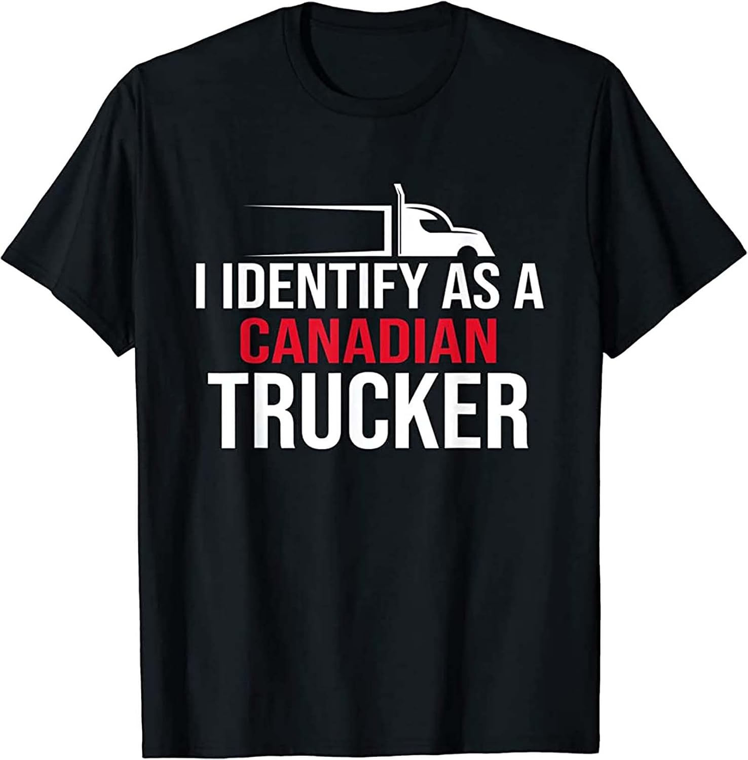 I Identify As A Canadian Trucker Support T Shirt S чёрный