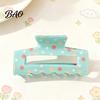 Versatile Hair Claw for Ponytail Colorful Polka Dot Clip Women, Sweet Macaron Style Non-slip Shark Half Up Bun Clips Gripper Thick Hair, Lightweight