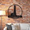 Customizable Lighthouse Metal Sign Nautical Wall Art for Indoor Outdoor Durable Rustic Decor