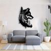 1pc Horizontal Metal Wolf Wall Art Iron Animal Forest Silhouette Home Decor, Wild Nature Landscape, Housewarming Christmas Wedding Gift