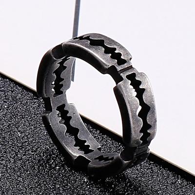 Anello da uomo stile Blade 2022 Trend Anelli da dito in acciaio inossidabile massiccio Gioielli da uomo Regali di Natale per lui