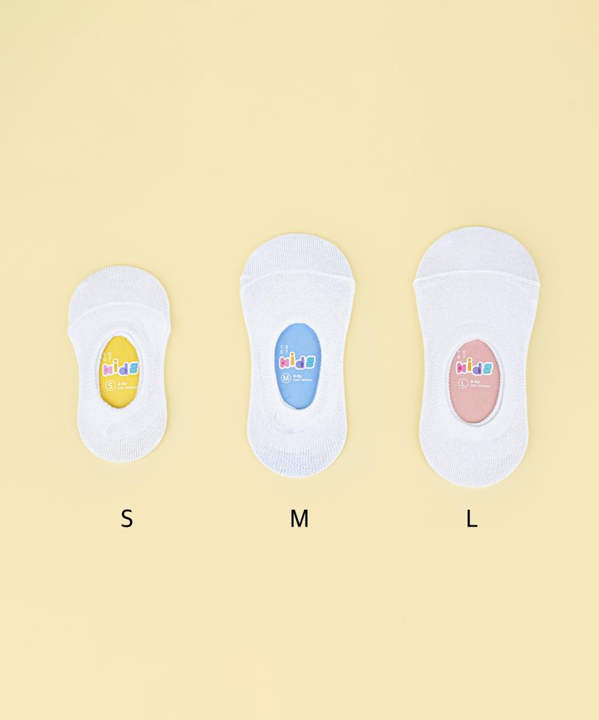 Ilogongchil [5Pack] 1507 Kids Hidden Socks - White/Snow White/Black
