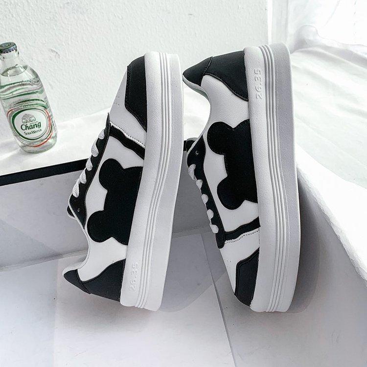 Board shoes women's mixed batch 2025 winter new rubber muffin soft sole panda color matching casual sports shoes women's mixed batch